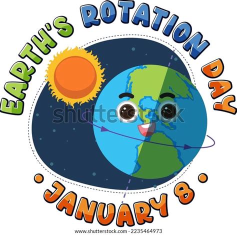 Earth Rotation Day Banner Design Illustration Stock Vector (Royalty ...