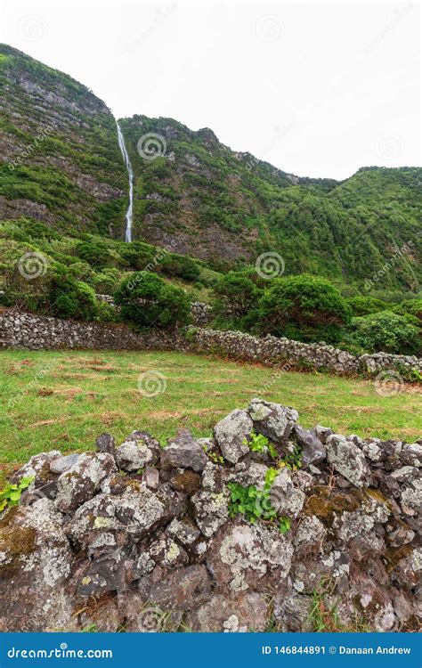 One of Many Waterfalls on Flores Island Stock Image - Image of portugal ...