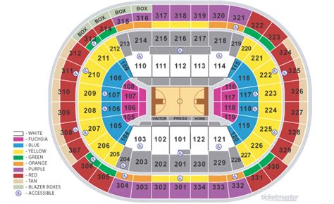 Moda Center seating chart for Trailblazers games | Moda center, Center ...