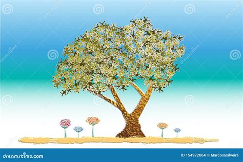 Tree of Life in the Garden of Eden Stock Vector - Illustration of eden ...