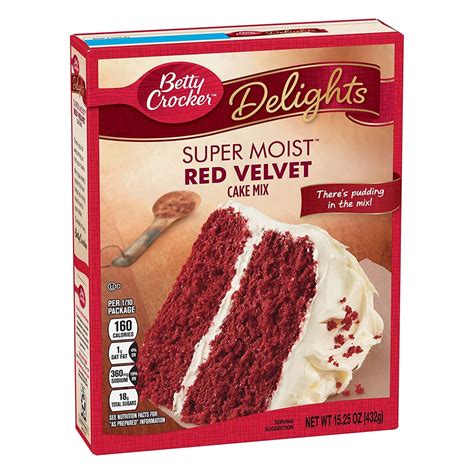 Betty Crocker S/Moist Red Velvet Cake Mix 432g for your baking need.