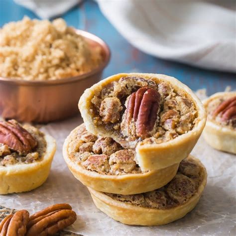 Pecan Tassies: crunchy nuts & warm brown sugar -Baking a Moment