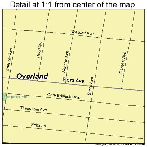 Overland Missouri Street Map 2955550