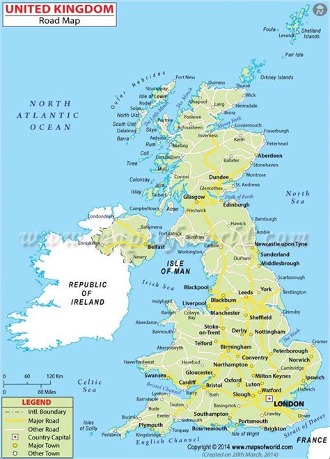 Great Britain map - Detailed map of Great Britain (Northern Europe ...