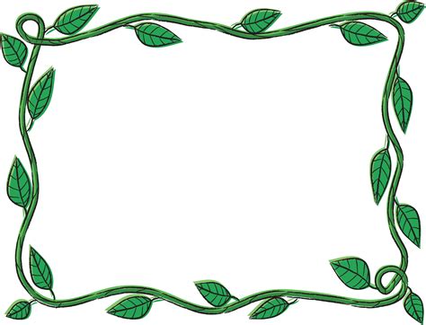 Vine Border Clip Art At Clker Picture Frame Png Download Full Size ...