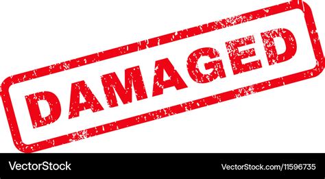 Damaged text rubber stamp Royalty Free Vector Image