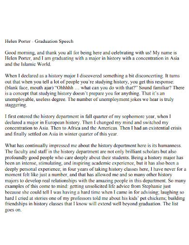 Graduation Thank You Speech - 10+ Examples, Format, How to Compose, PDF