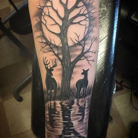 15+ Realistic Deer Tattoo Ideas | PetPress | Deer tattoo, Wood tattoo ...