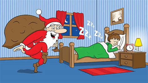 Santa Sneaking Illustrations, Royalty-Free Vector Graphics & Clip Art ...