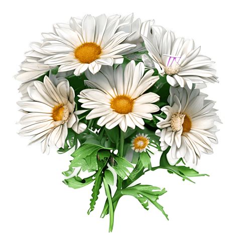 Hyperdetailed Realistic Daisy Flower Bouquet Clipart · Creative Fabrica