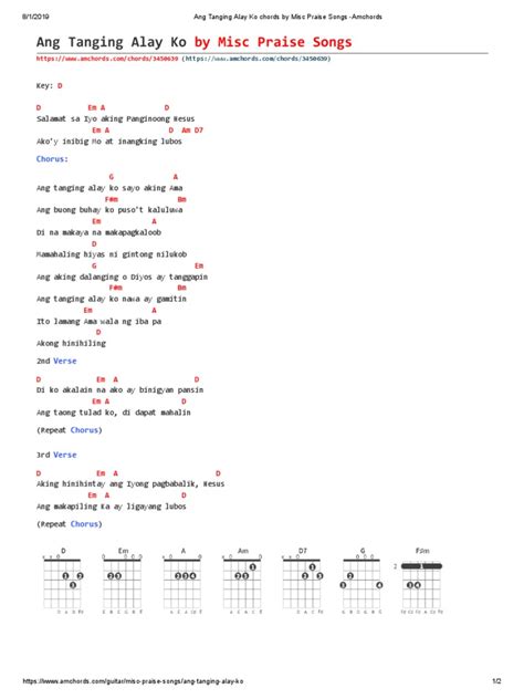 Ang Tanging Alay Ko Chords by Misc Praise Songs - Amchords | PDF