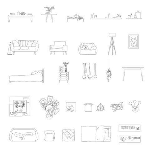 Pin on Furniture: Vector, Cutouts, CAD