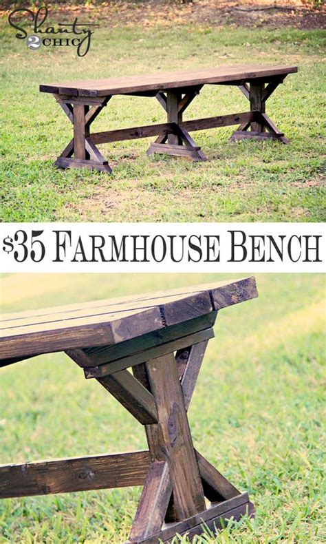 DIY Bench - Farmhouse Style | Farmhouse bench diy, Farmhouse diy, Diy bench