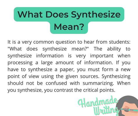 💄 How do you synthesize. Synthesis in Writing: Overview & Examples ...