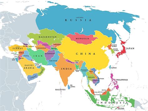 What Are The Five Regions Of Asia? - WorldAtlas