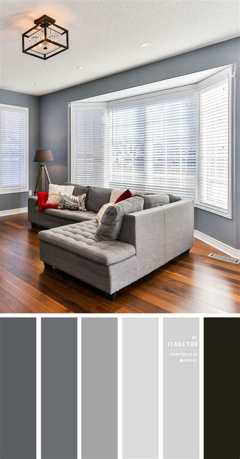 Grey colour scheme living room | Room color combination, Color palette ...