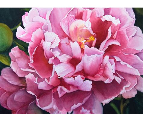 "Pink Peony" - "28 x 32" | Peony art, Peony painting, Flower art