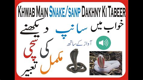 Khwabon Ki Tabeer In Urdu - Khwab Mein Saanp Dekhna - Khwab Main Snake ...