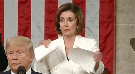 WATCH: Nancy Pelosi Rips Up President Trump’s State of the Union Speech ...