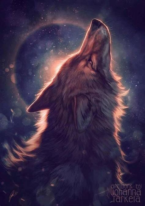 Moon Purple Wolf Wallpaper