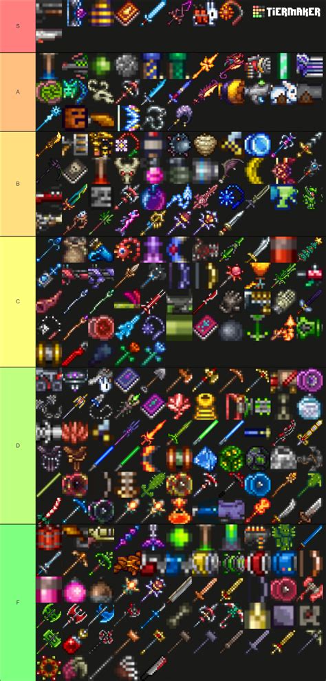 Terraria Weapon Tier List (Community Rankings) - TierMaker