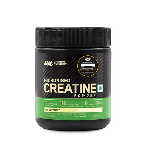 Optimum Nutrition Micronised Creatine Powder - 100 Gram, 33 Serves | 3g ...