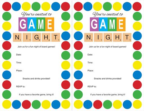 Game Night Invitation Template • Business Template Ideas