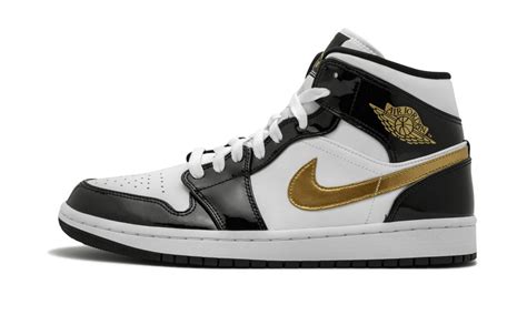 Air Jordan 1 Mid SE "Black Gold Patent Leather" - Stadium Goods