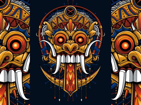 Bali Barong Illustration by Hastaning Bagus Penggalih on Dribbble