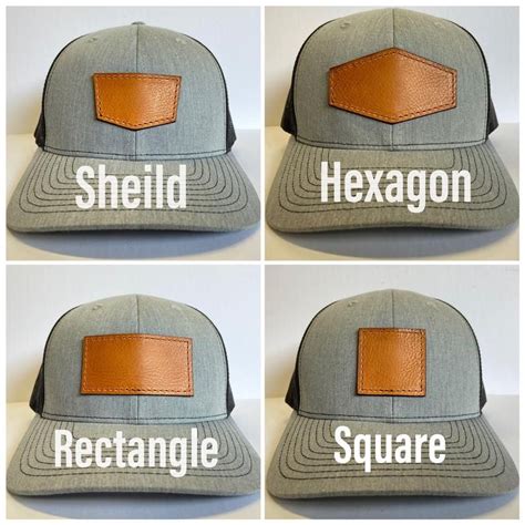 Custom Leather Patch TRUCKER Hats, Laser Engraved Logo on Leather Patch ...