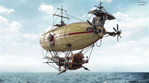 CLOUD SHIP Created by teareado | Steampunk airship, Steampunk ship, Airship