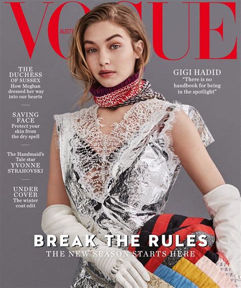 GIGI HADID for Vogue Magazine, Australia July 2018 Issue – HawtCelebs