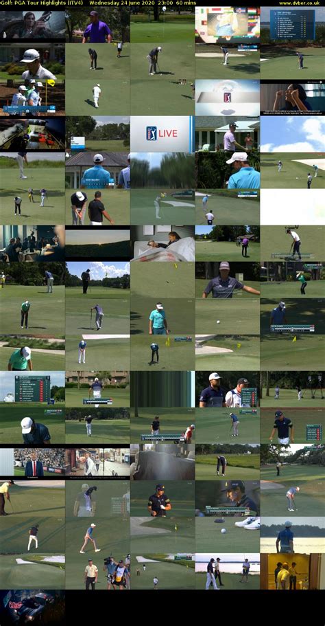 Golf: PGA Tour Highlights (ITV4) - 2020-06-24-2300