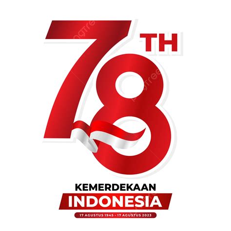 Official Logo Of Hut Ri 78 Year 2023 With Text Indonesian Independence ...