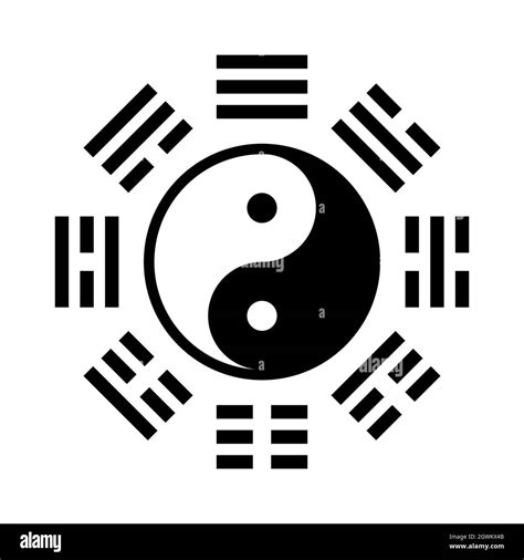 Yin Yang bagua symbol. Tai Chi pattern. Bagua - symbol of Taoism ...