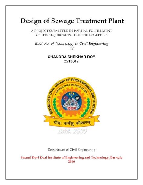 (PDF) Design of sewage treatment plant 1 - DOKUMEN.TIPS