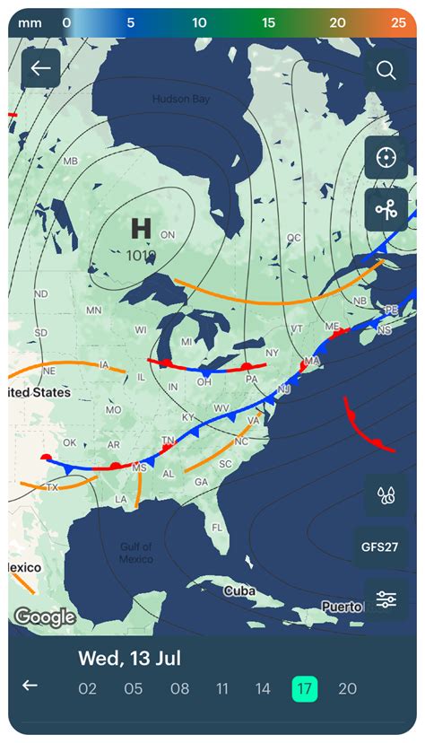 What Does a Warm Front Looks Like Mixed Red and Blue Front Map - Mack ...