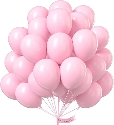 PartyWoo Pastel Pink Balloons, 100 pcs 12 Inch Pink Balloons, Baby Pink ...