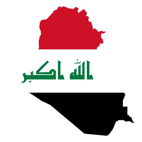 Iraq Map Flag | Free SVG