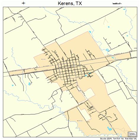 Kerens Texas Street Map 4838992