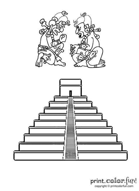 Mayan pyramid | Print. Color. Fun! Free printables, coloring pages ...