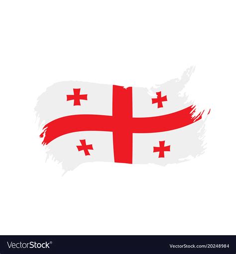 Georgia flag Royalty Free Vector Image - VectorStock