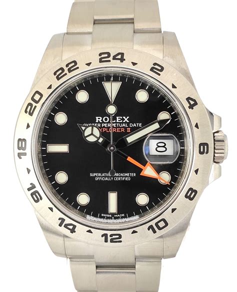 Rolex Explorer II Black Dial Stainless Steel 42mm 216570 - Luxury ...