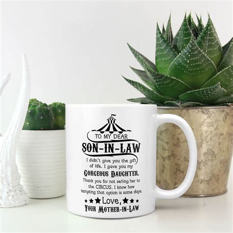 Son-in-law Mug Son in Law Gifts Funny Gift From Mother in - Etsy