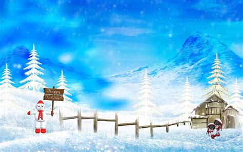 Christmas Snow Scene Wallpapers - Wallpaper Cave