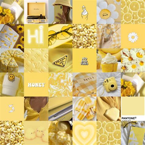 60 DIGITAL Yellow Aesthetic Collage Kit Yellow Collage Kit - Etsy UK