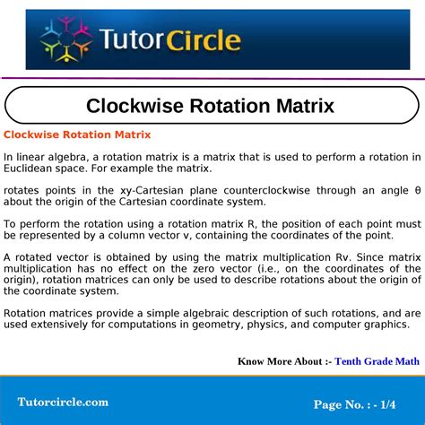 Clockwise Rotation Matrix by amit kumar - Issuu