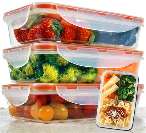 Buy Bento Lunch Box 3pcs set 24oz - Meal Prep Containers Microwavable ...