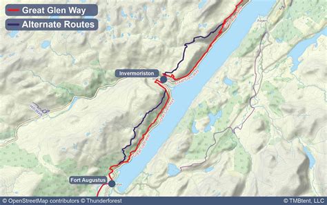 Great Glen Way High Route map - TMBtent