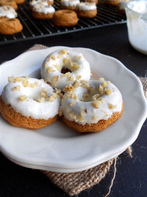 Baked Mini Carrot Cake Donuts | Donut dessert, Baking, Mini carrot cake